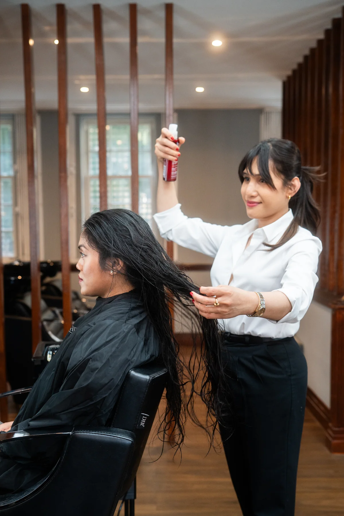 Professional hair styling at Skin Care Essentials