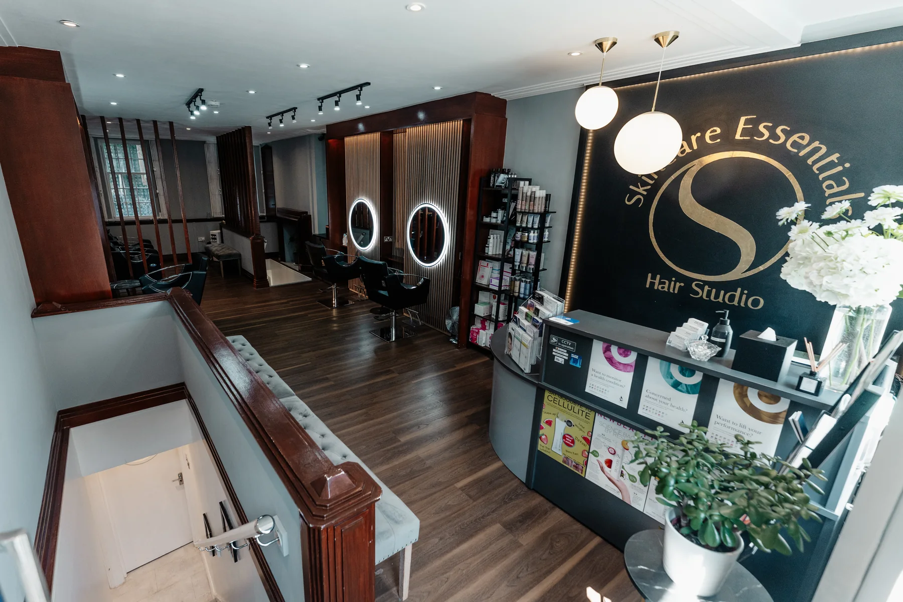 Skin Care Essentials hair studio interior